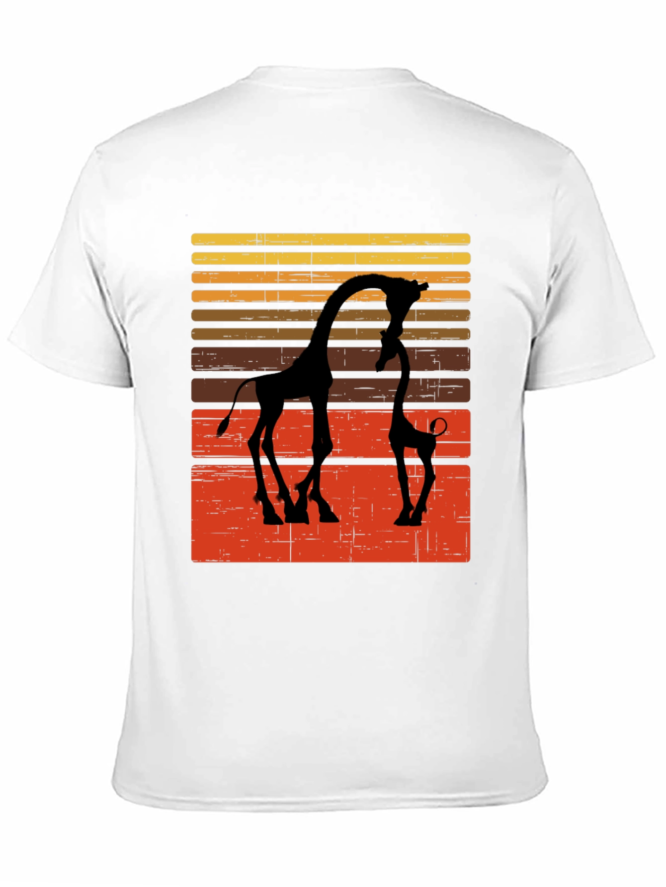 Giraffe Silhouette Graphic Tee - Retro Style