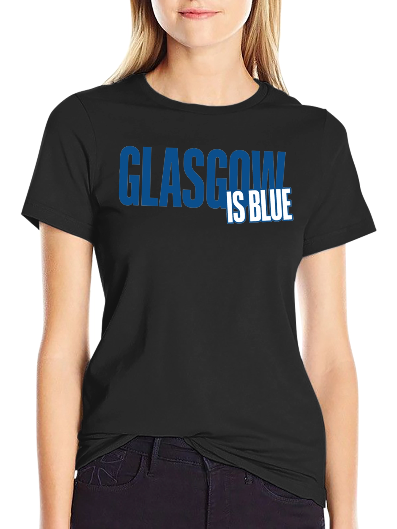 Glasgow is Blue T-Shirt - Classic Design