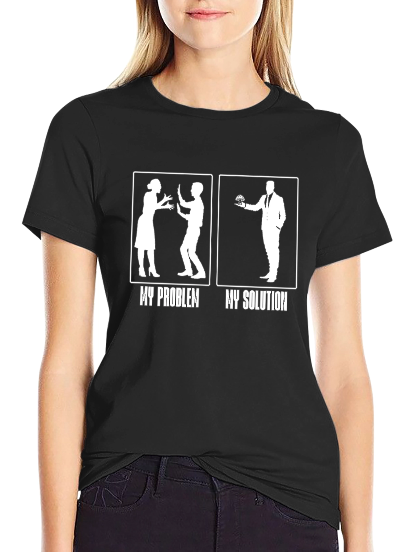 Funny My Problem My Solution Black T-Shirt