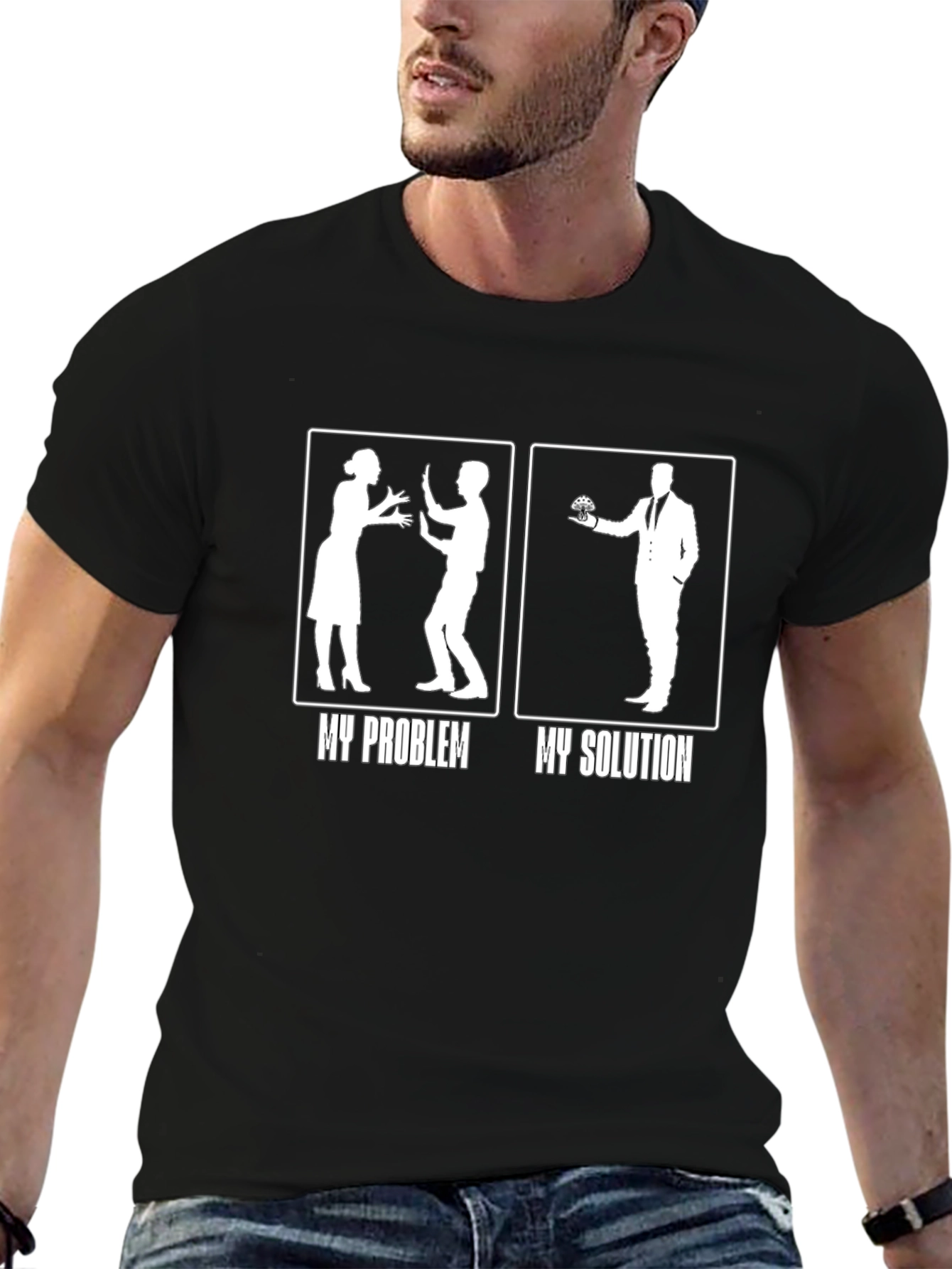 Funny My Problem My Solution Black T-Shirt