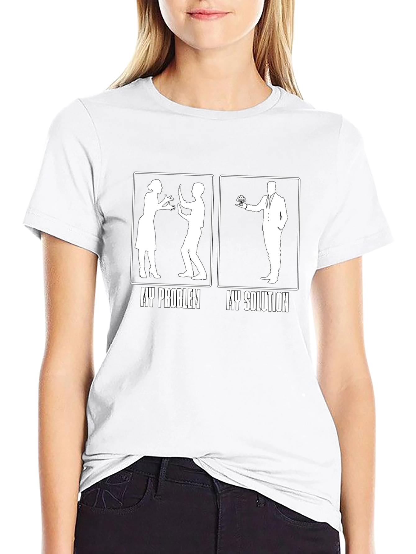 Funny My Problem My Solution Black T-Shirt