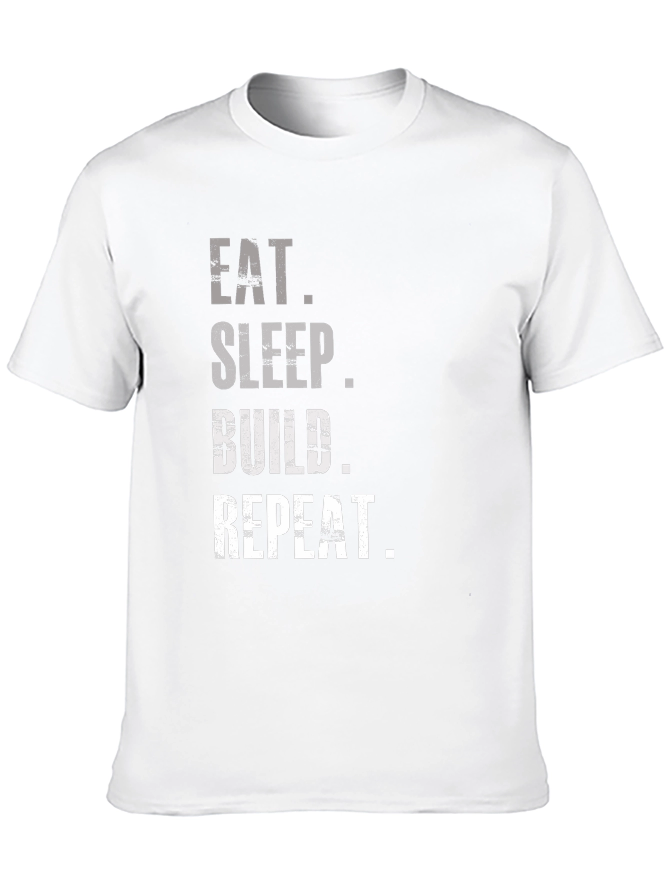 Eat Sleep Build Repeat Graphic Tee - Black