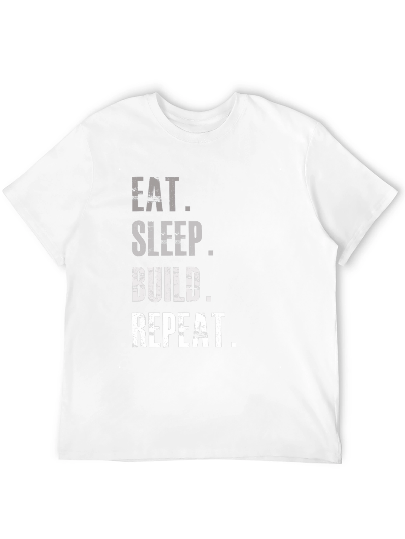 Eat Sleep Build Repeat Graphic Tee - Black