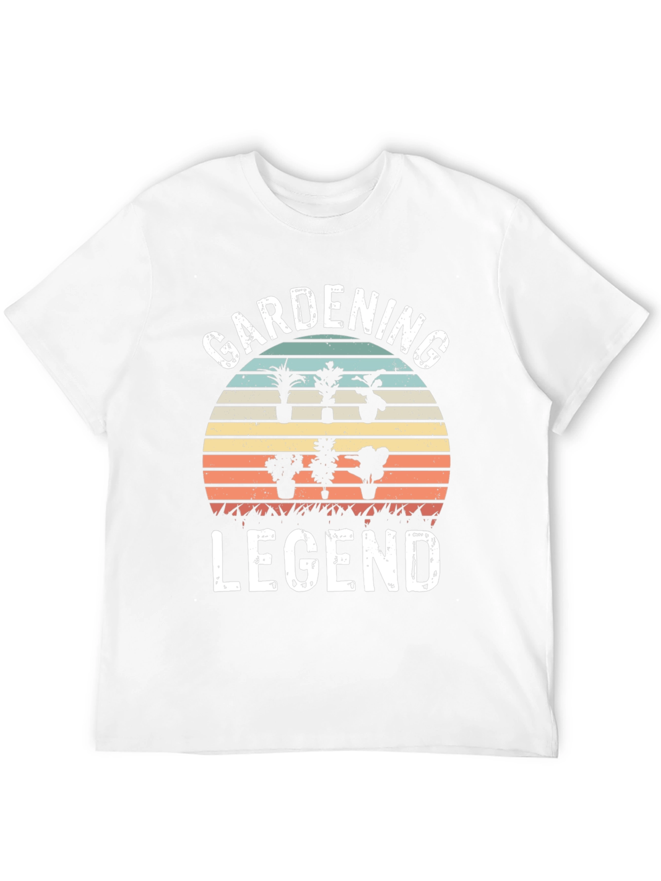 Gardening Legend T-Shirt - Retro Sunset Design