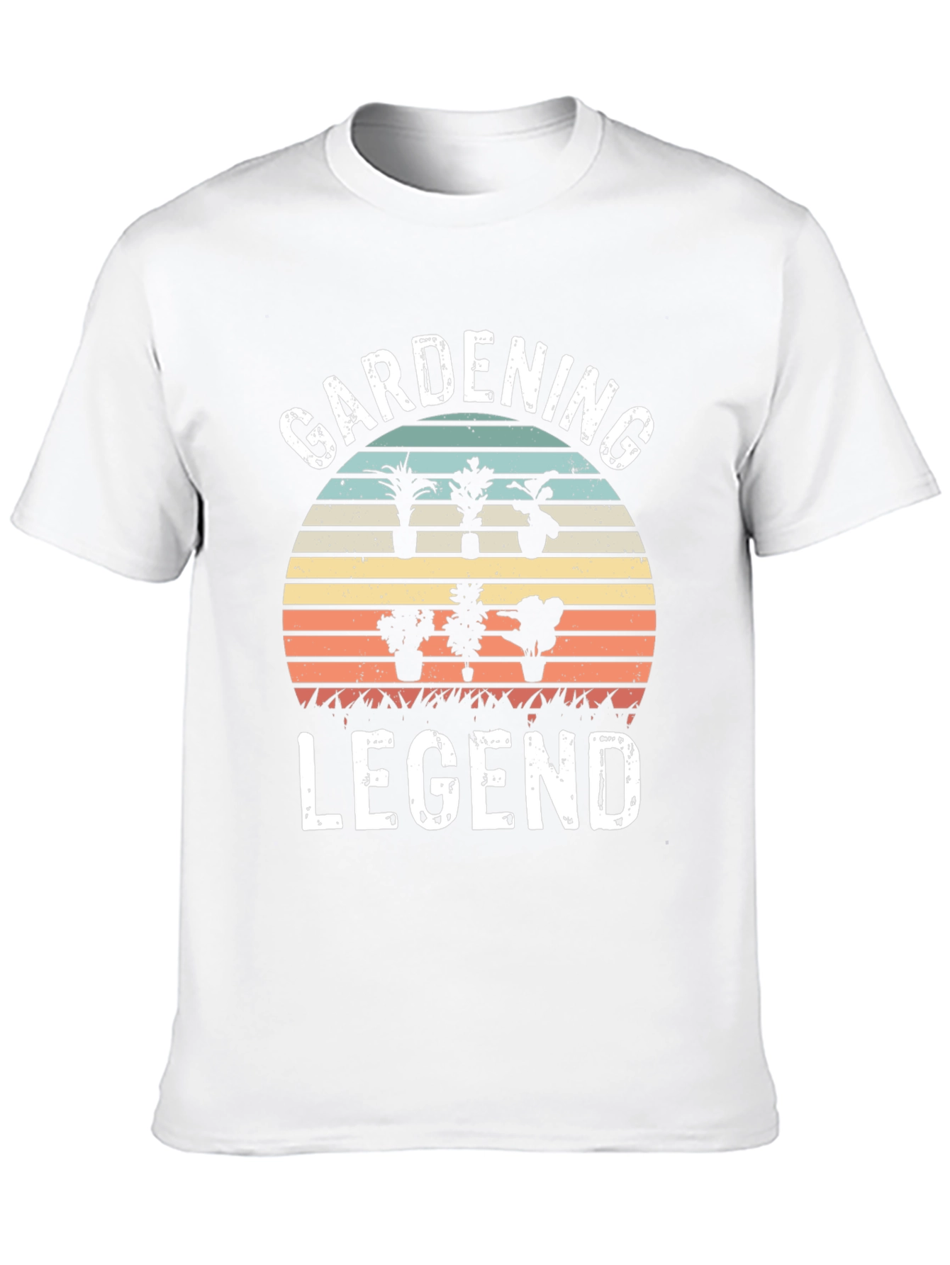 Gardening Legend T-Shirt - Retro Sunset Design