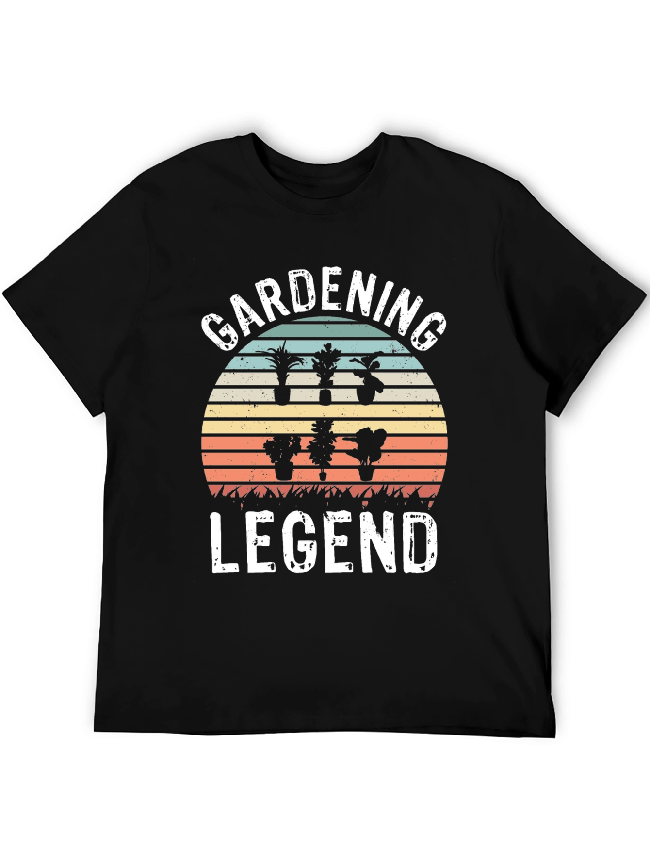 Gardening Legend T-Shirt - Retro Sunset Design