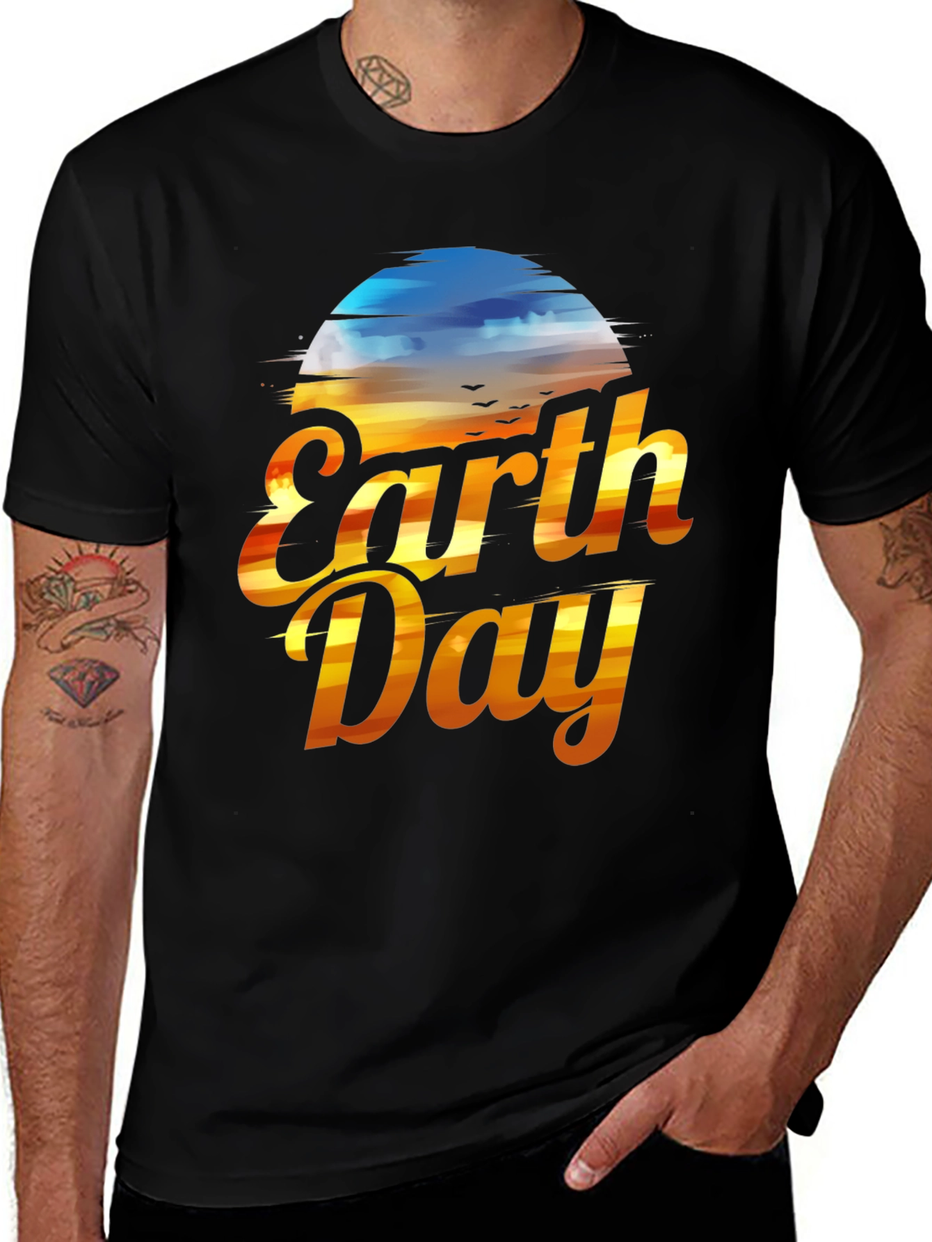 Earth Day T-Shirt - Sunset Design