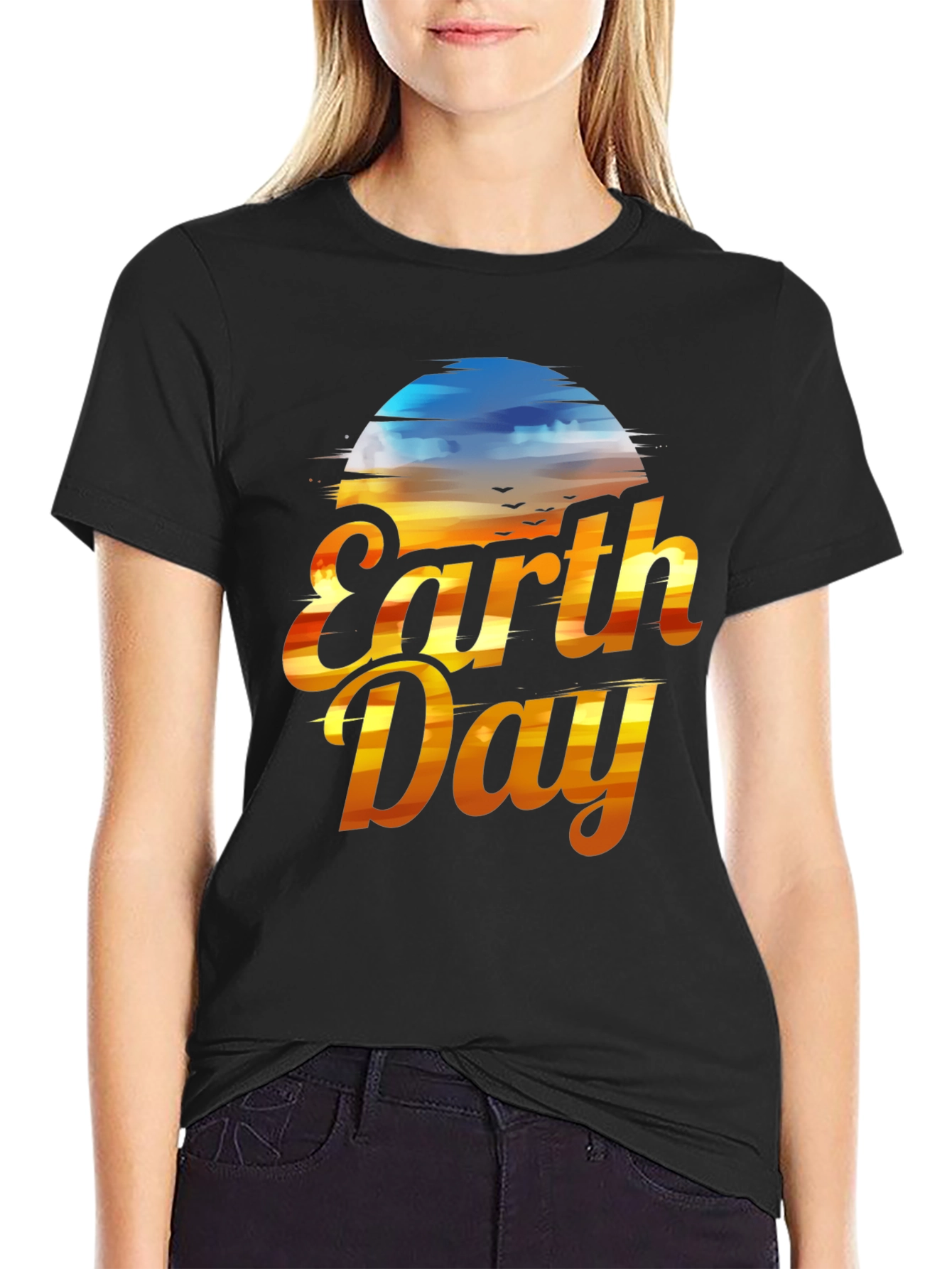 Earth Day T-Shirt - Sunset Design
