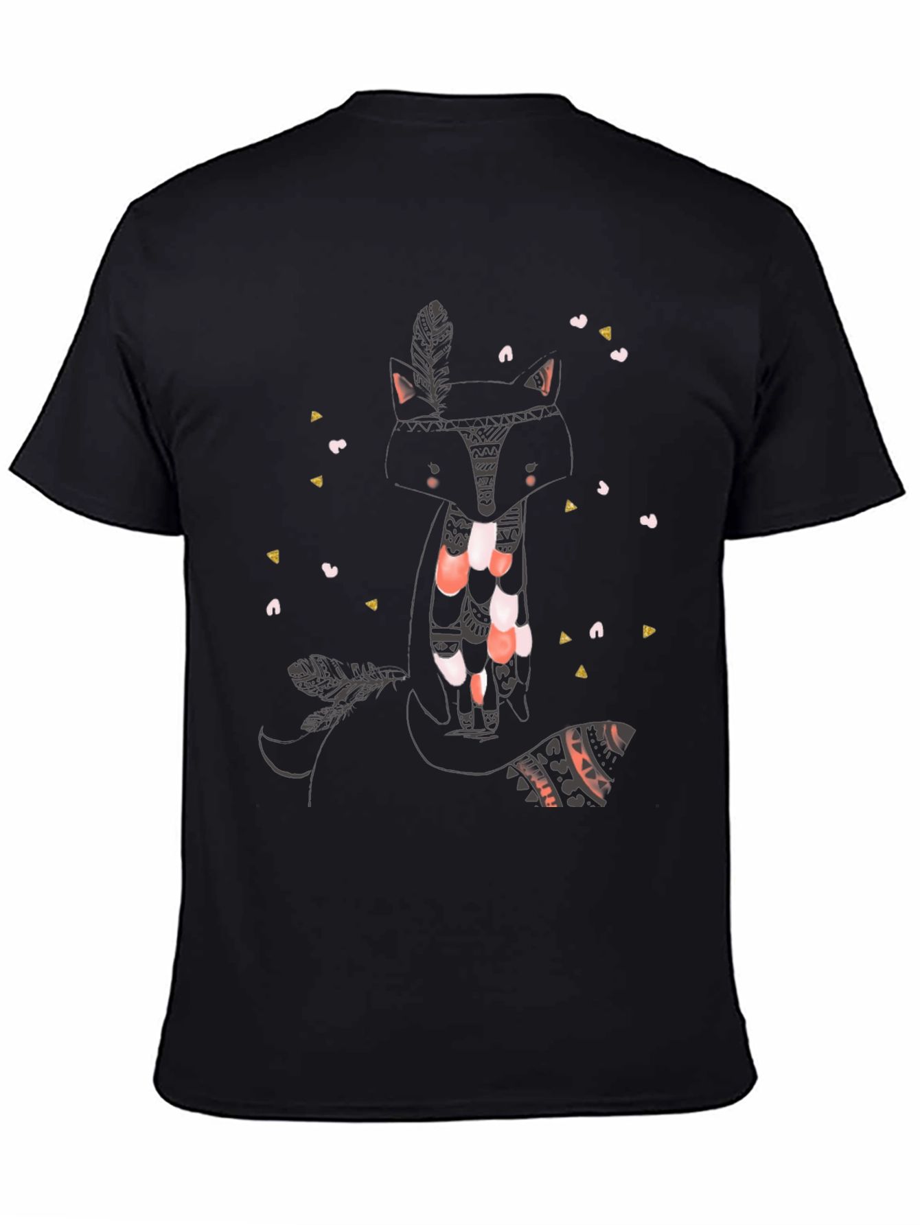 Tribal Fox Graphic Tee - Cool Animal Print Shirt