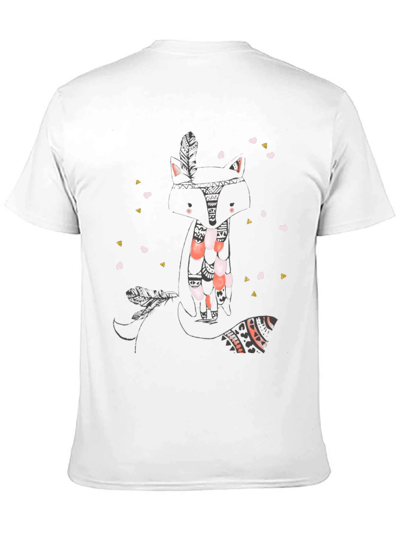Tribal Fox Graphic Tee - Cool Animal Print Shirt