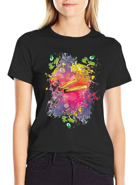 Abstract Art Tee - Colorful Drumsticks Design