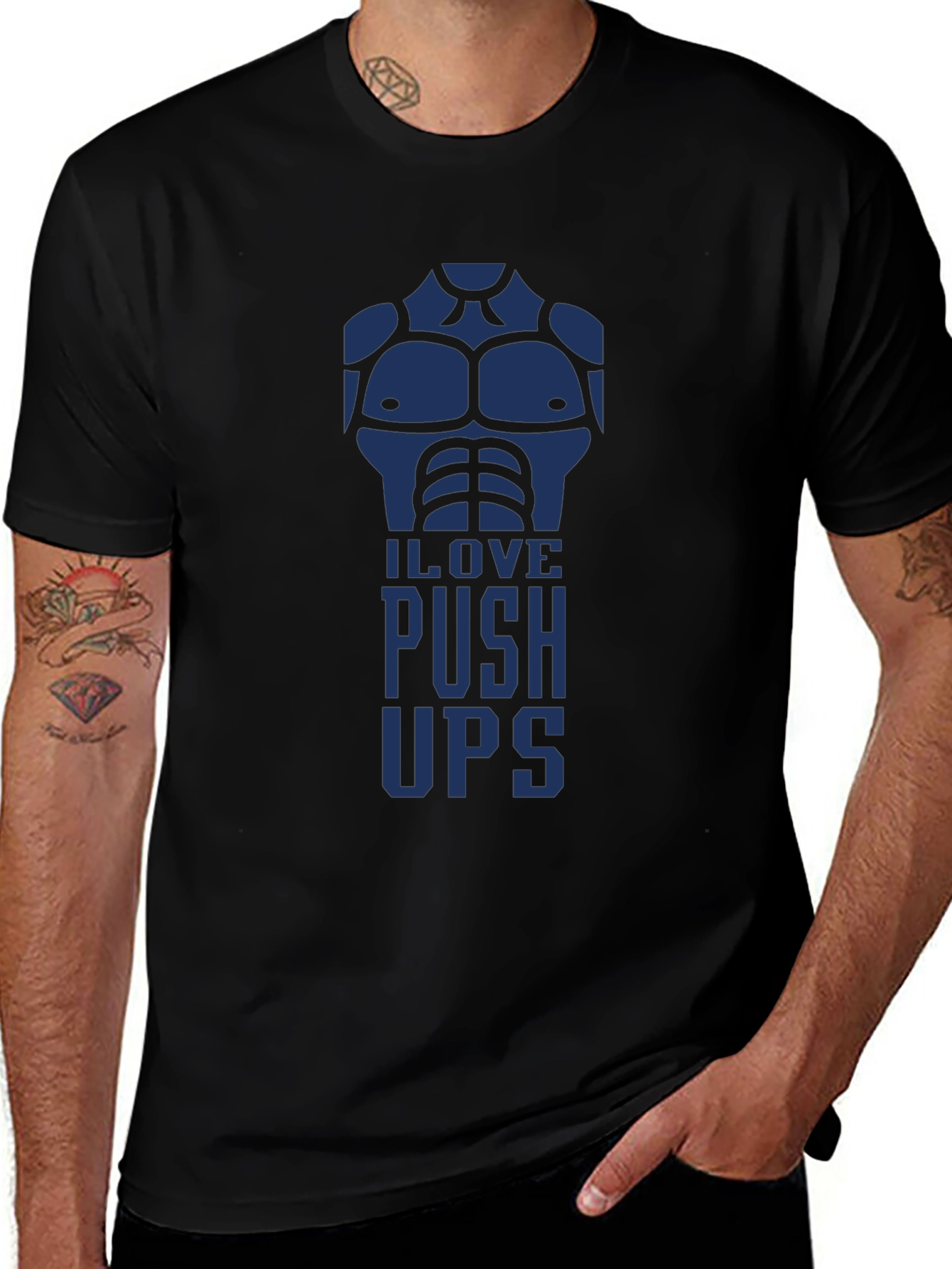I Love Push Ups Graphic T-Shirt