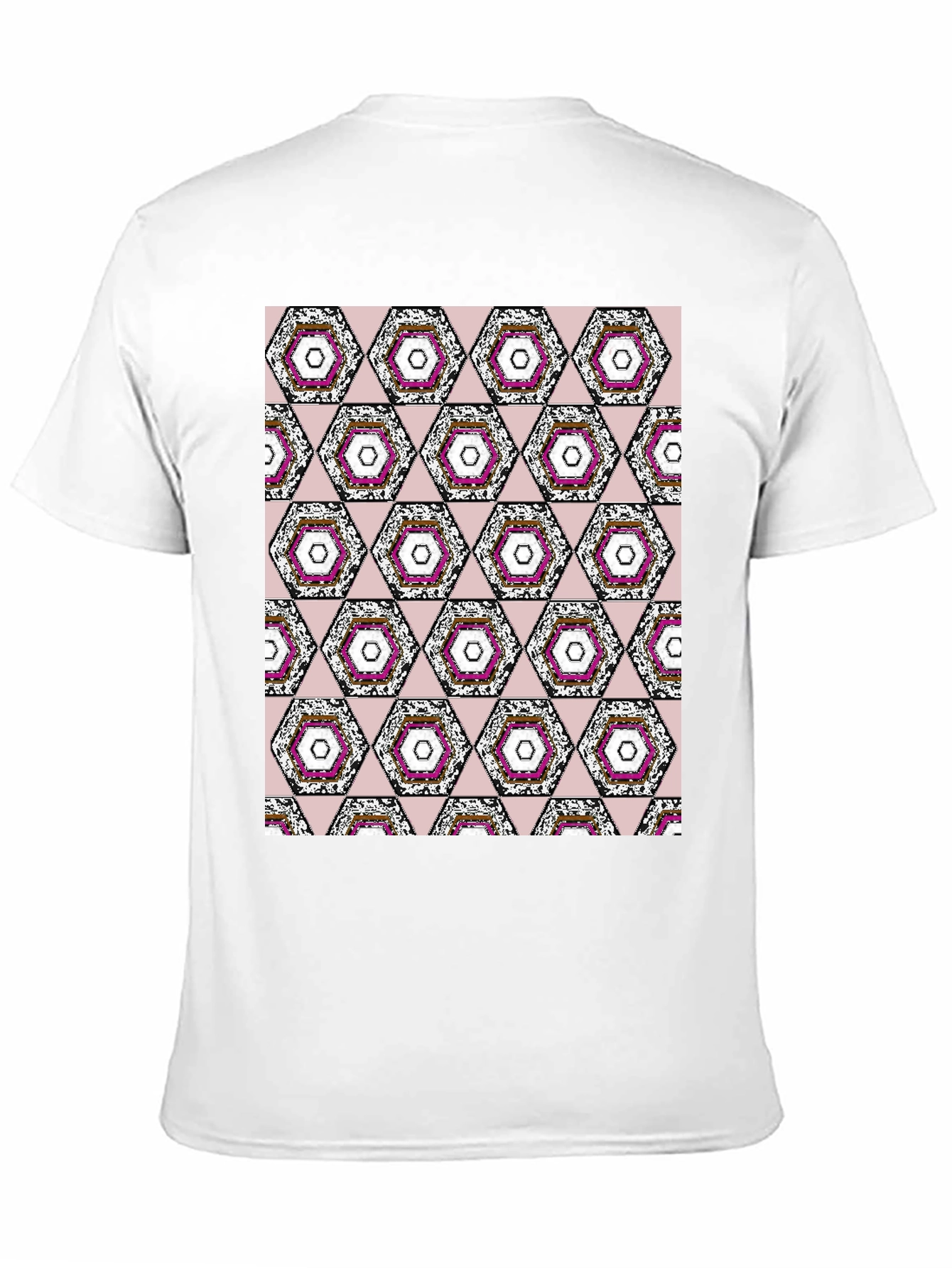 Geometric Hexagon Pattern T-Shirt