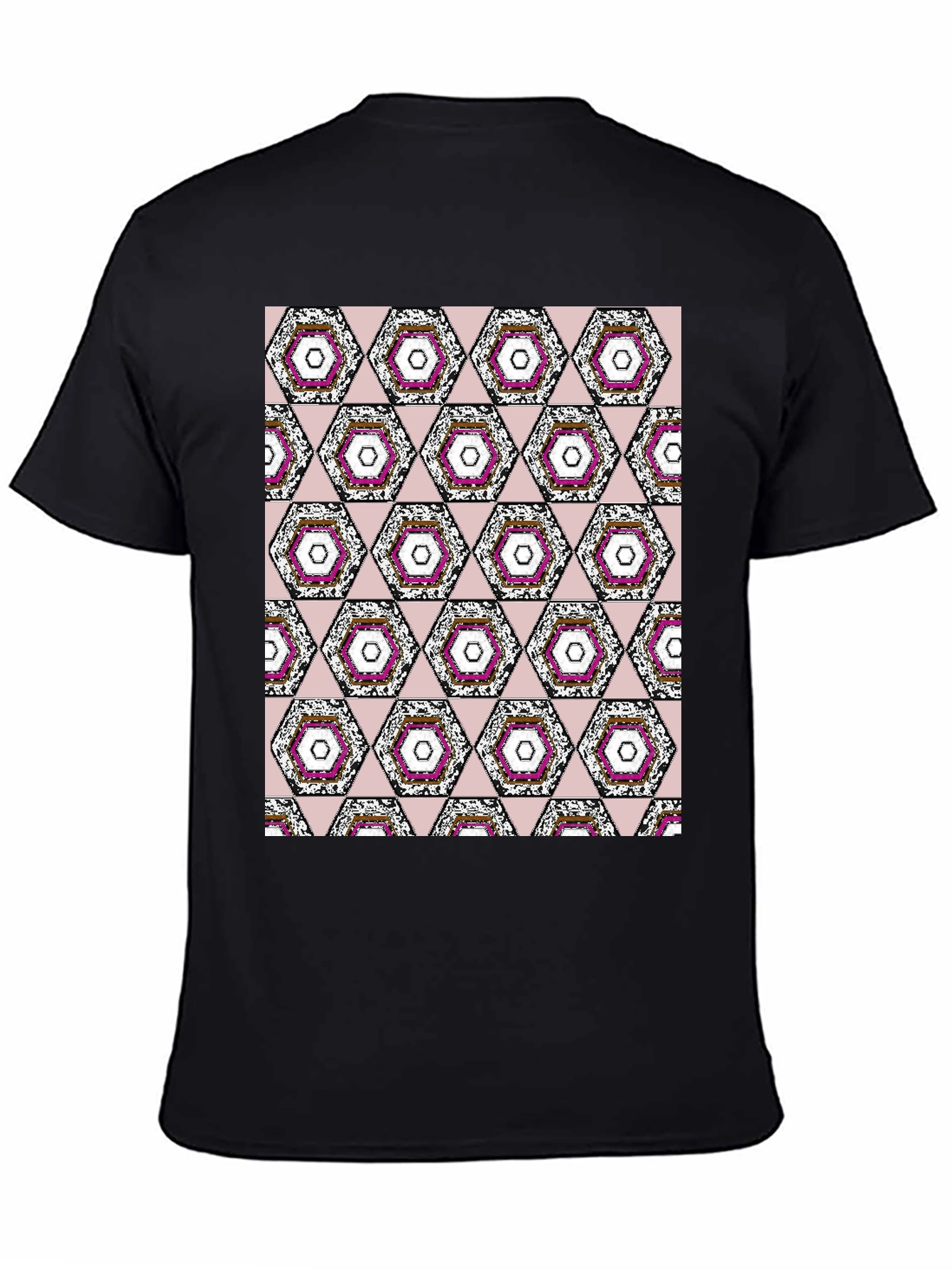 Geometric Hexagon Pattern T-Shirt