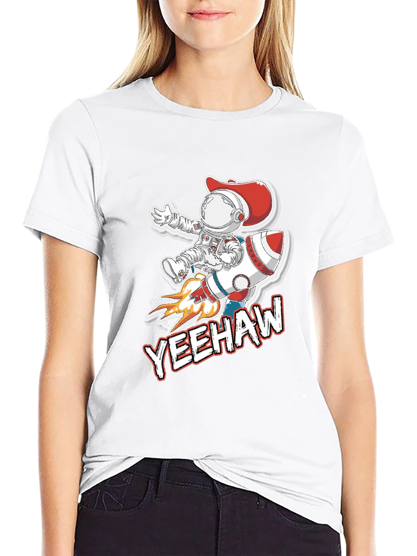 Yeehaw Space Cowboy Black T-Shirt
