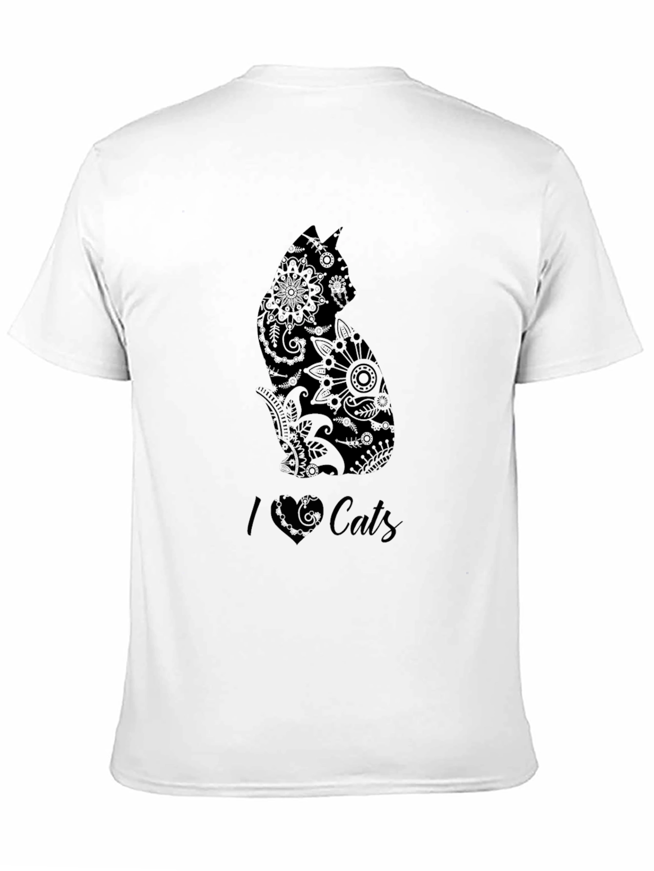 I Heart Cats Black Graphic T-Shirt