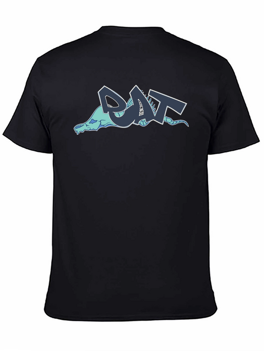 Abstract Rat Graphic Tee - Crew Neck Cotton T-Shirt
