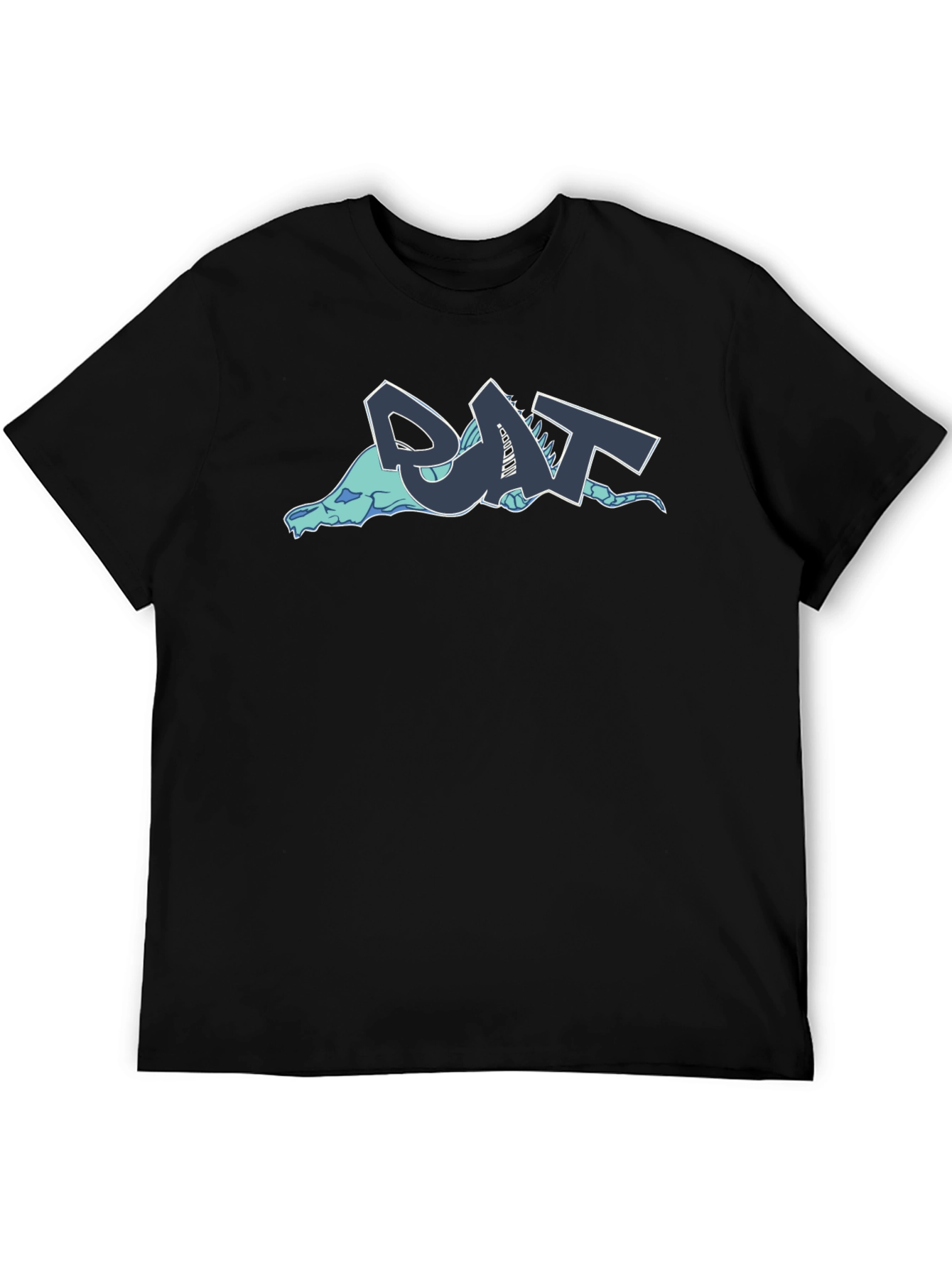 Abstract Rat Graphic Tee - Crew Neck Cotton T-Shirt