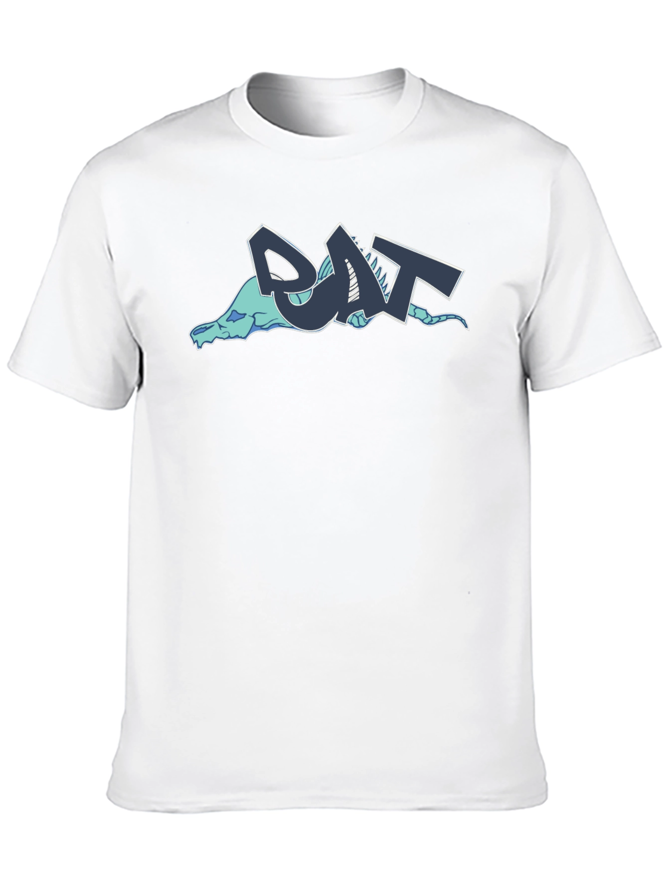 Abstract Rat Graphic Tee - Crew Neck Cotton T-Shirt