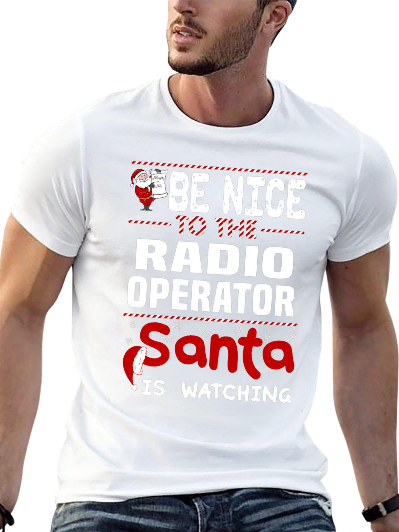 Be Nice to The Radio Operator Santa T-Shirt