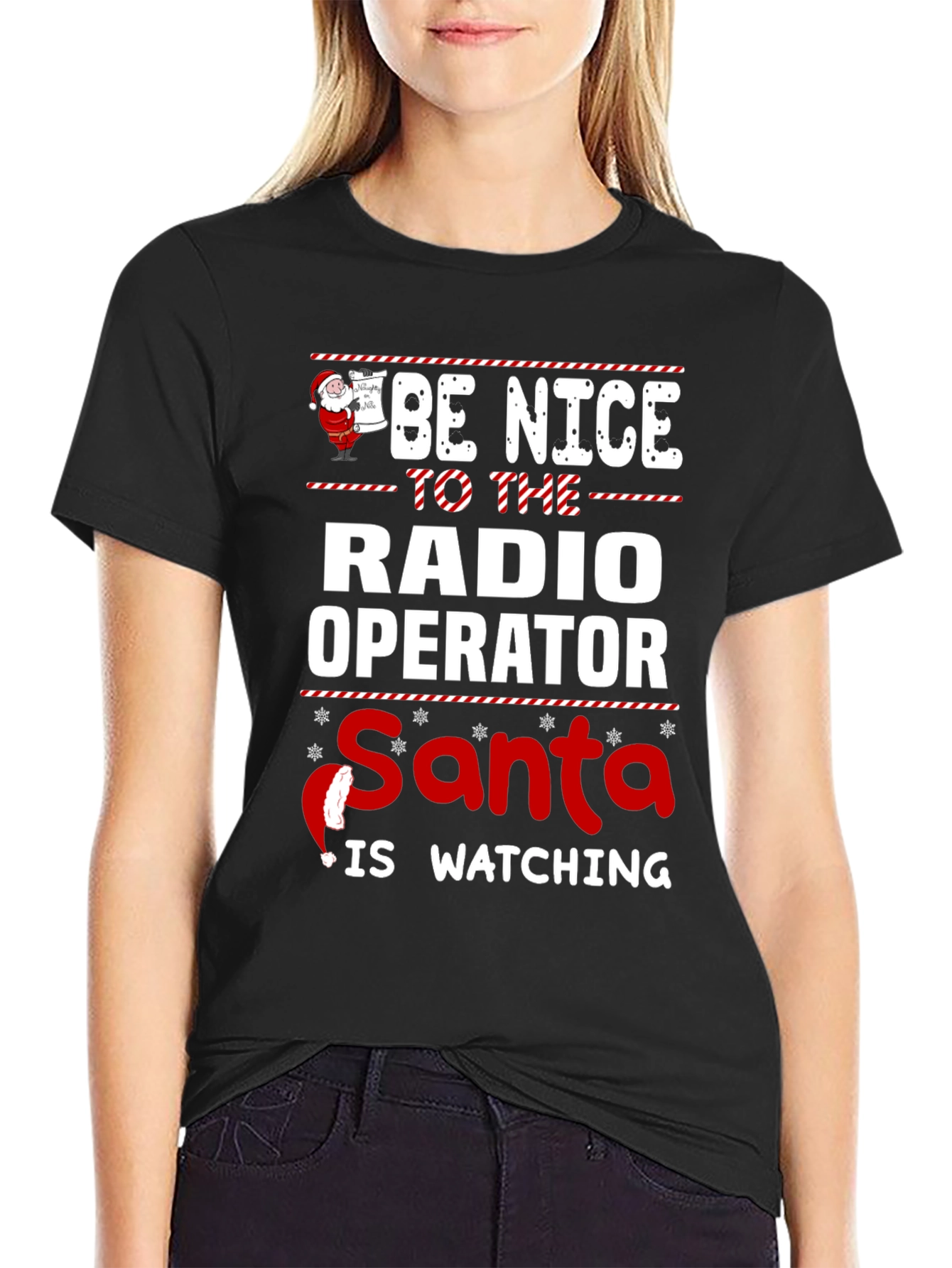 Be Nice to The Radio Operator Santa T-Shirt