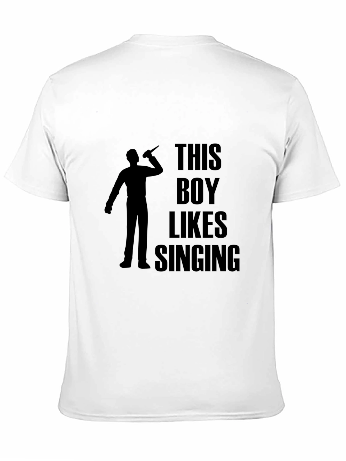 This Boy Likes Singing Black T-Shirt