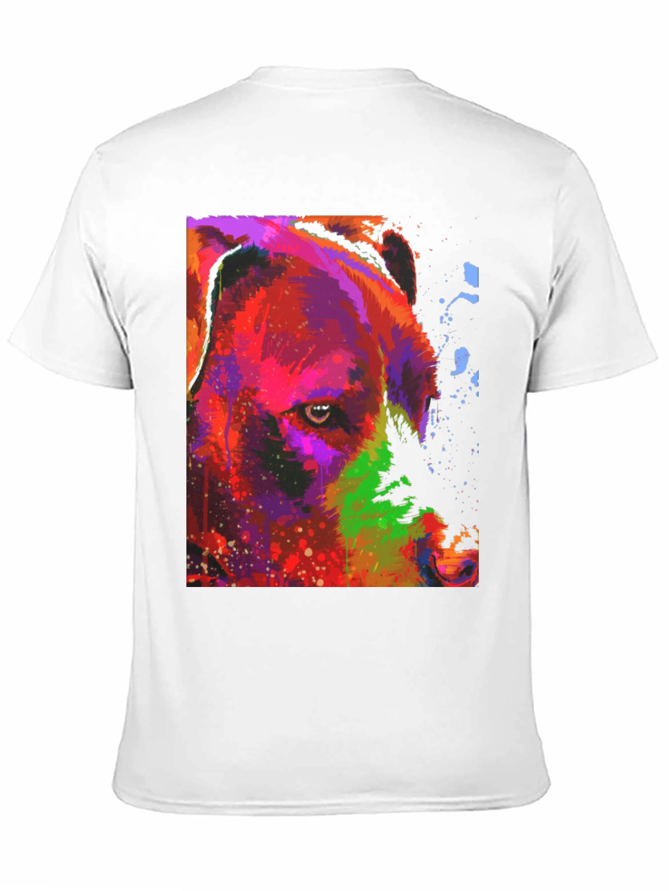 Abstract Bear Graphic Black T-Shirt