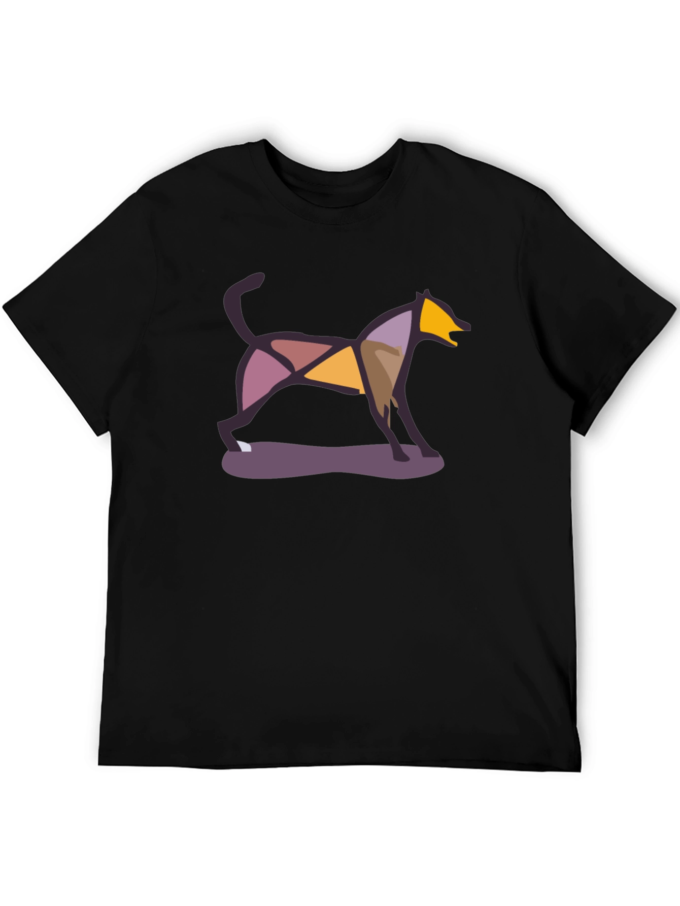 Abstract Geometric Dog T-Shirt – Artistic Dog Lover Graphic Tee Gift