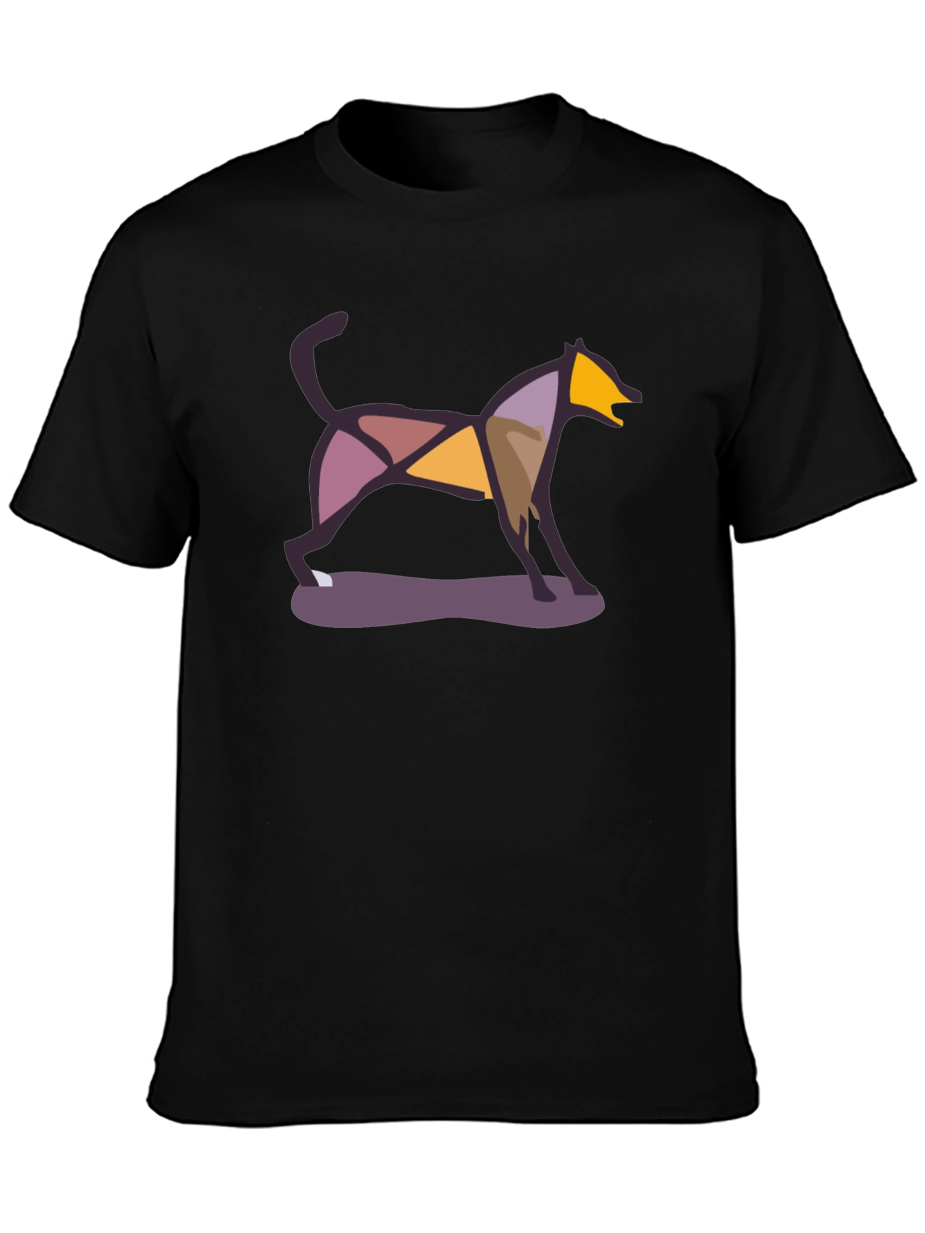Abstract Geometric Dog T-Shirt – Artistic Dog Lover Graphic Tee Gift