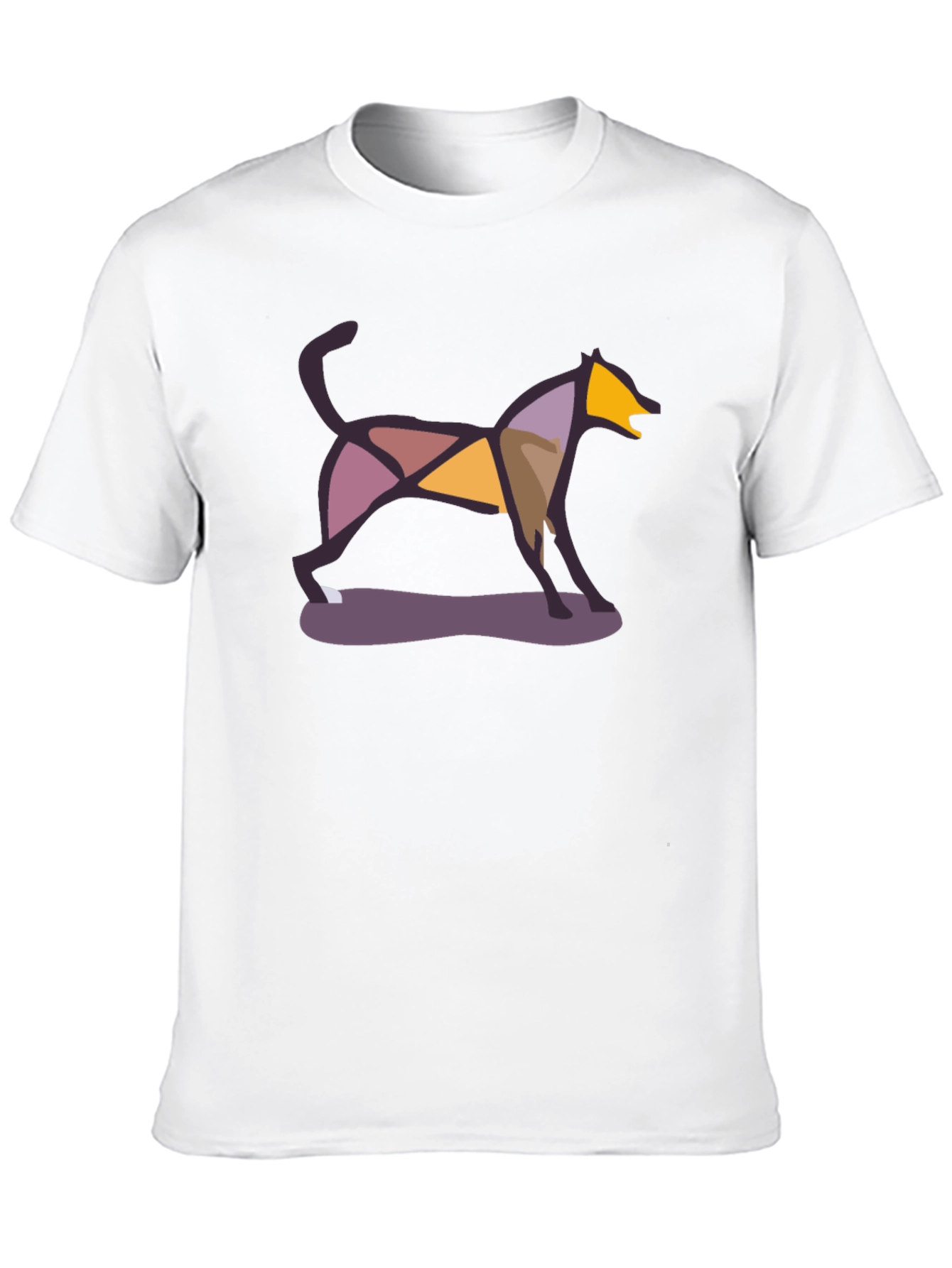 Abstract Geometric Dog T-Shirt – Artistic Dog Lover Graphic Tee Gift