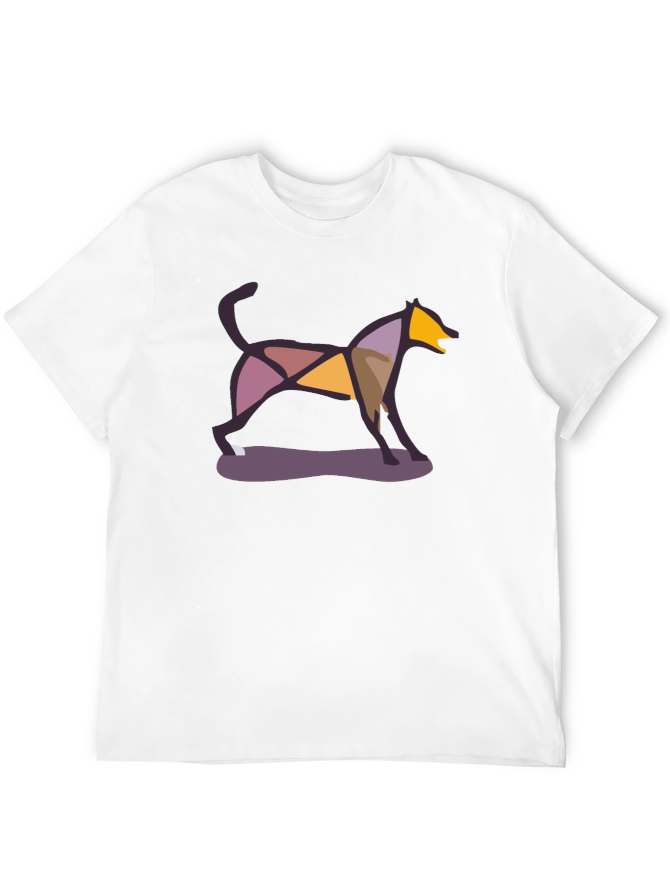 Abstract Geometric Dog T-Shirt – Artistic Dog Lover Graphic Tee Gift