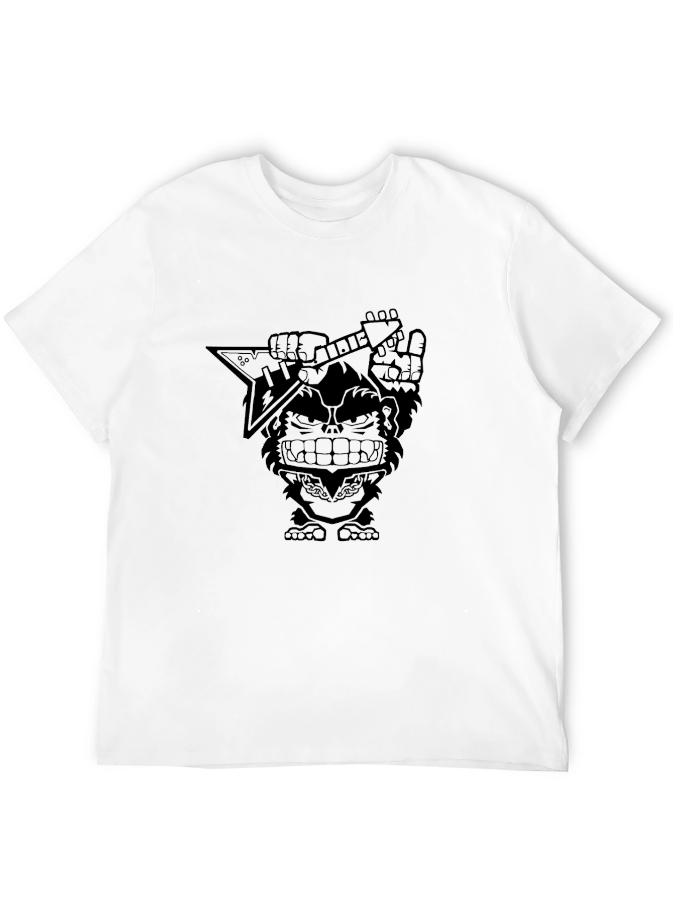 Rocking Gorilla Graphic Tee - Black Cotton T-Shirt