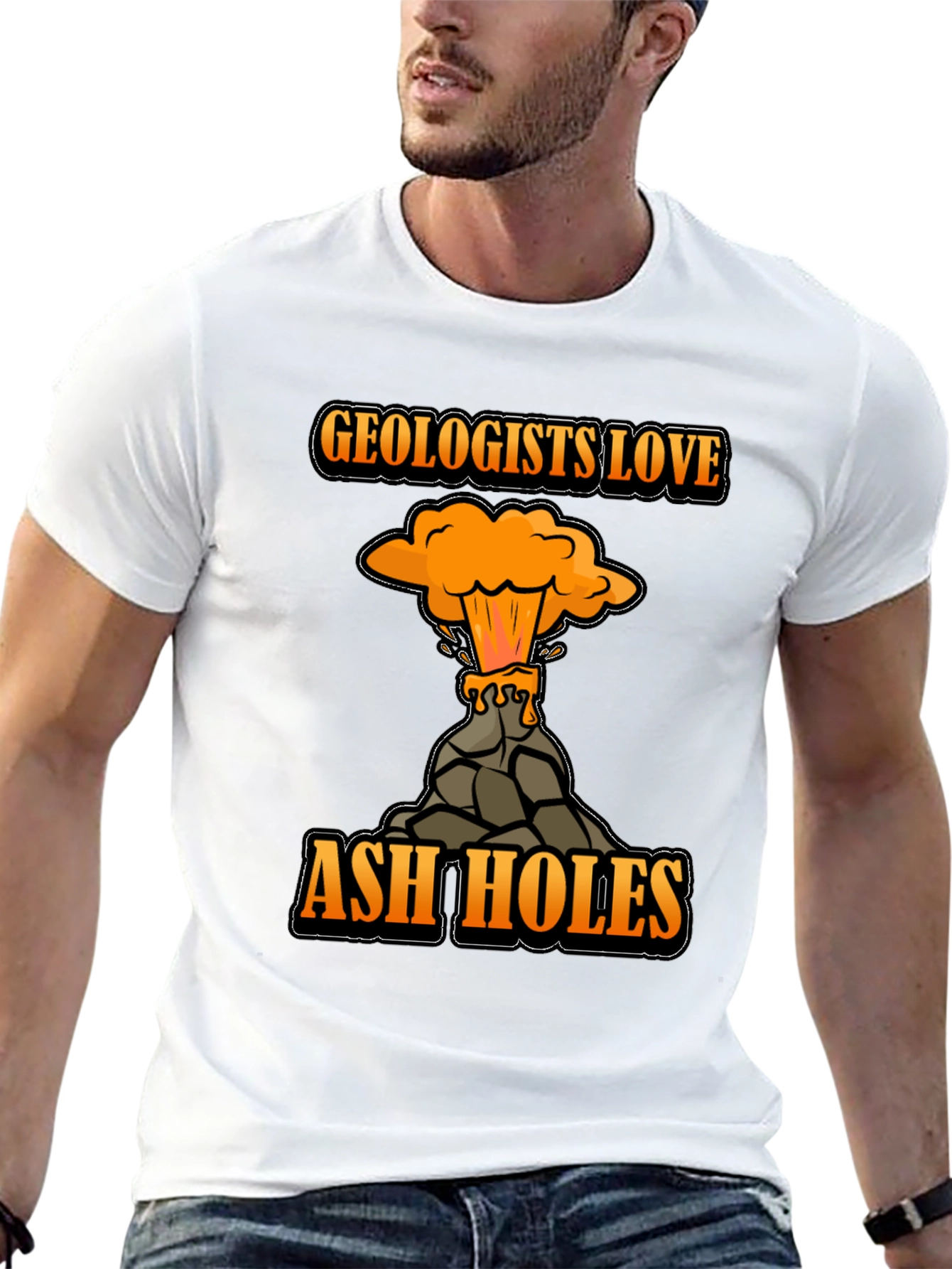 Geologists Love Ash Holes Black T-Shirt