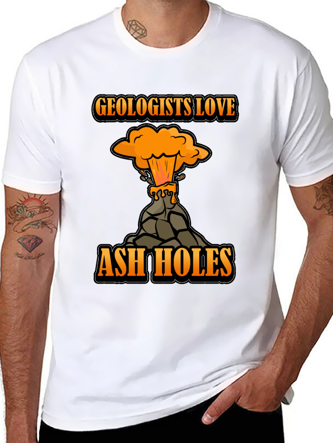 Geologists Love Ash Holes Black T-Shirt