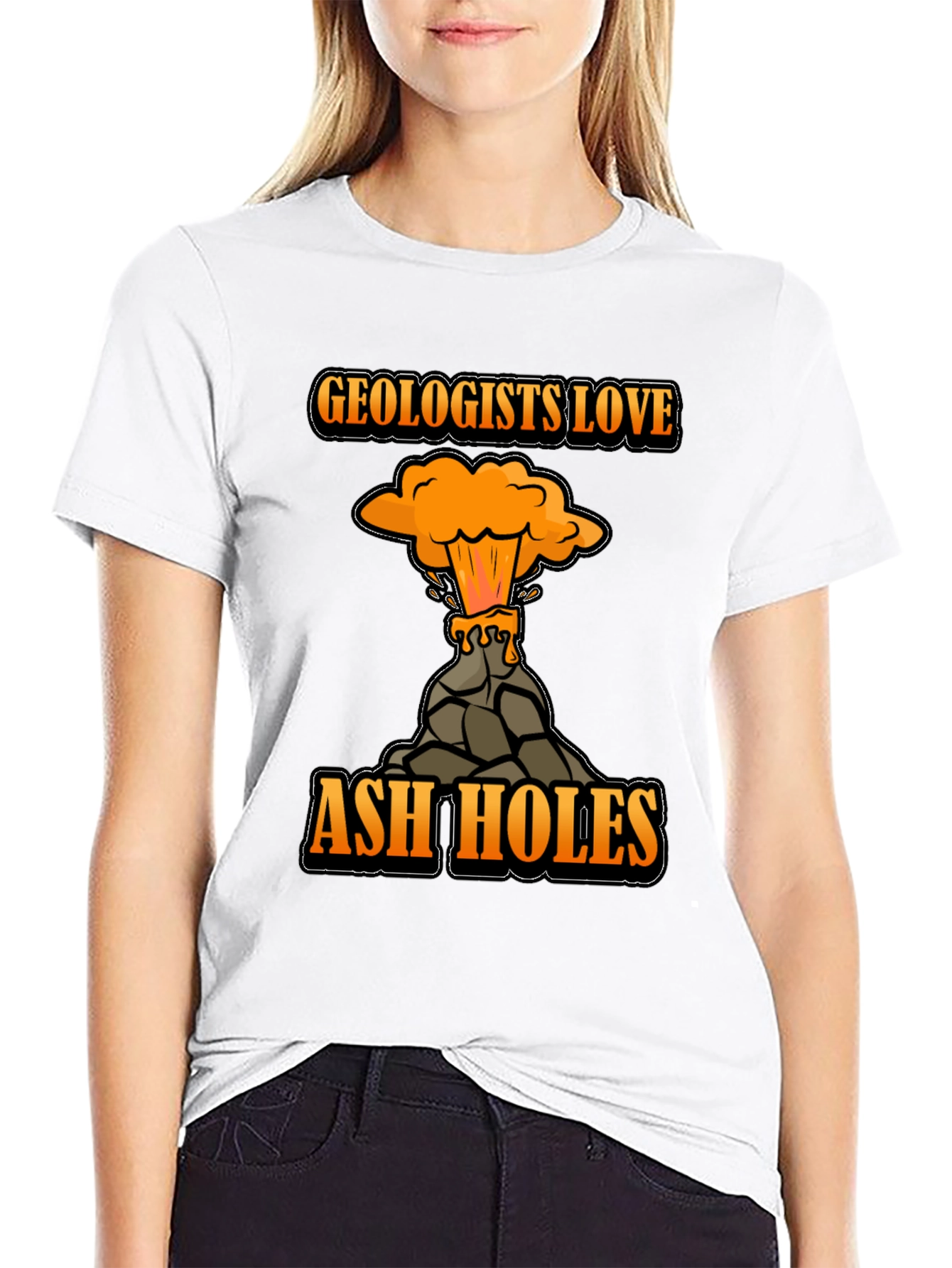 Geologists Love Ash Holes Black T-Shirt