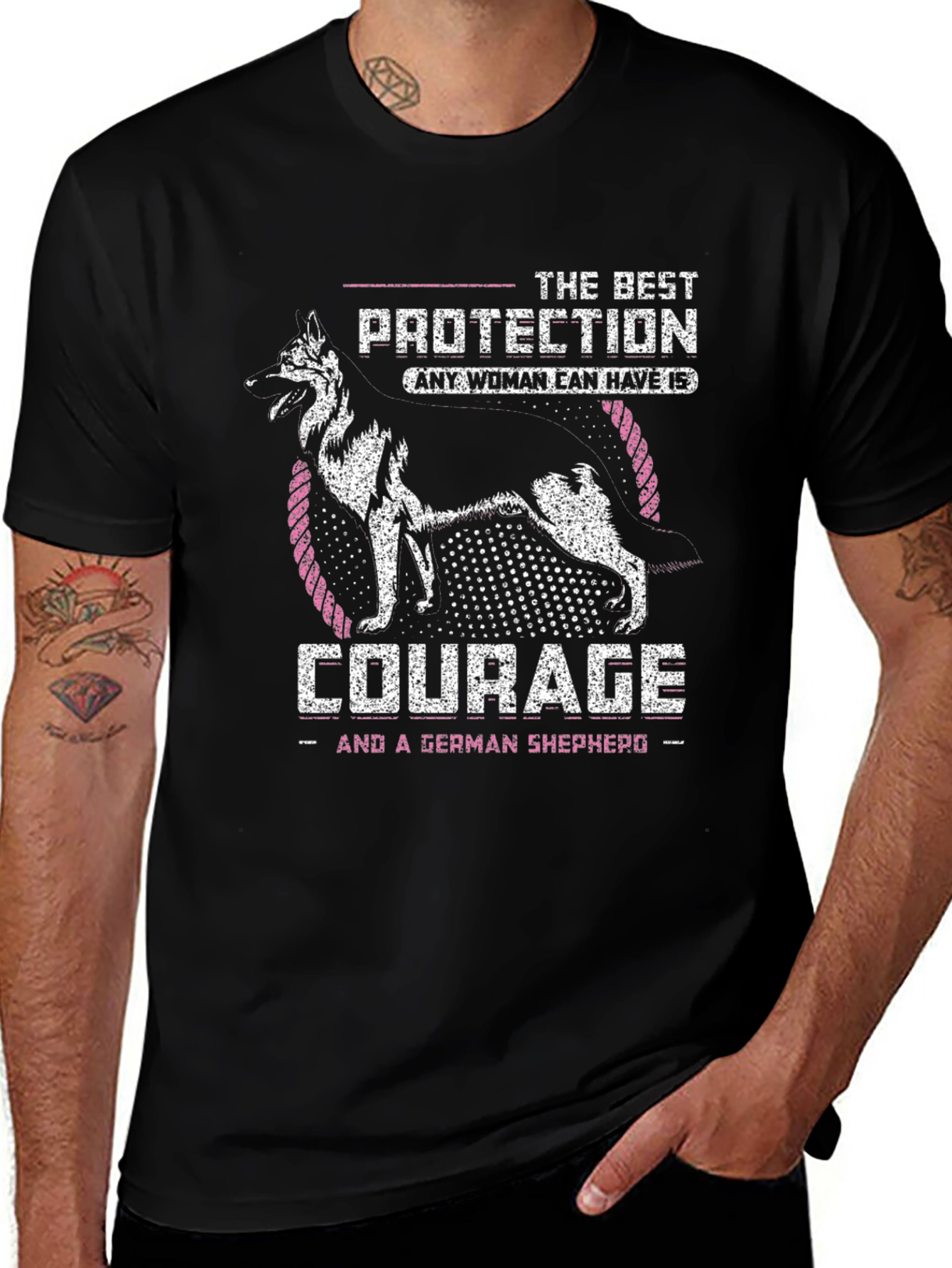 German Shepherd Protection Courage Tee