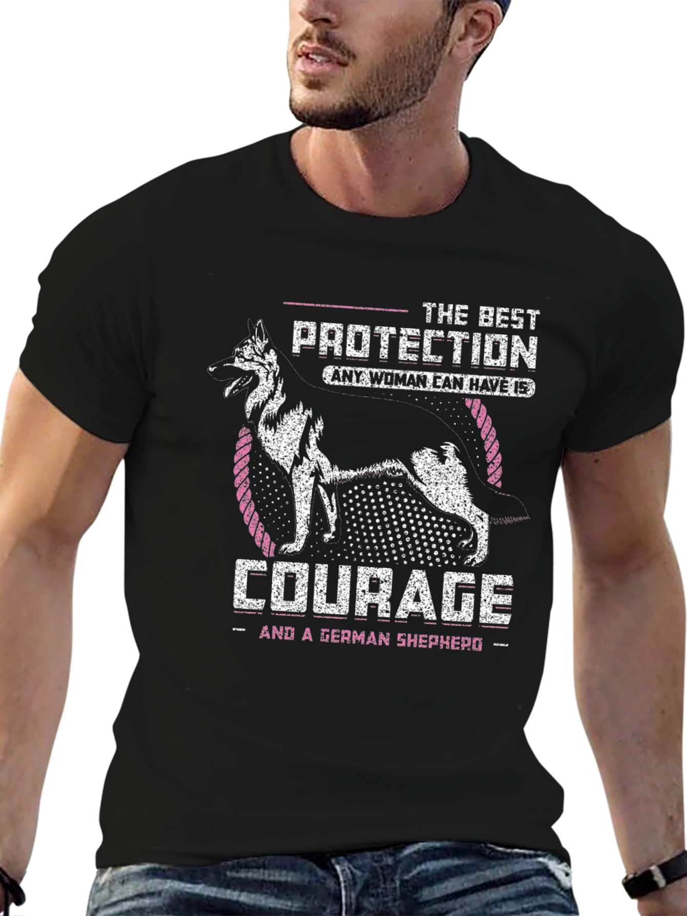 German Shepherd Protection Courage Tee
