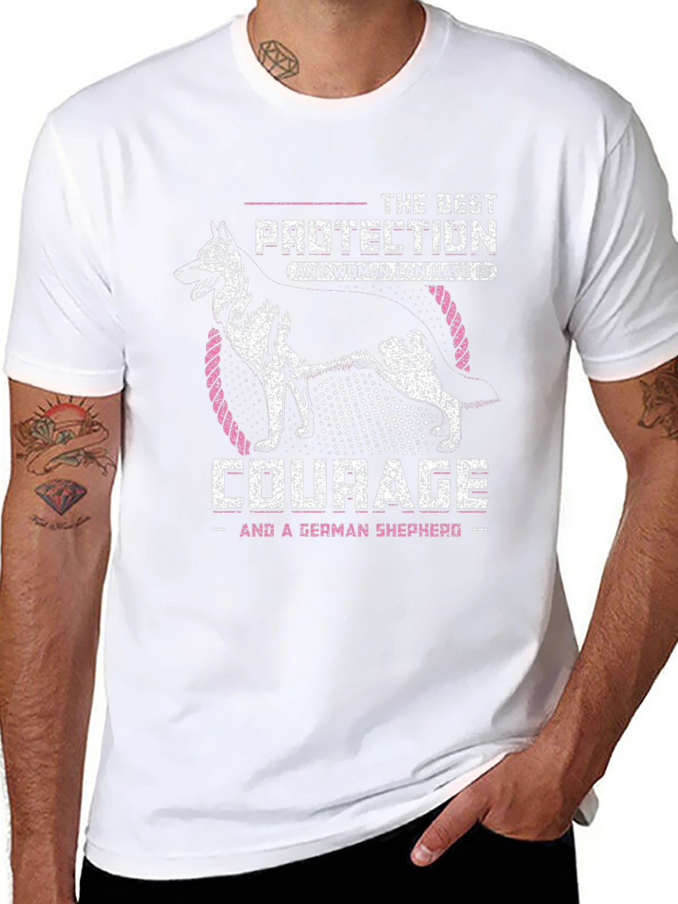 German Shepherd Protection Courage Tee