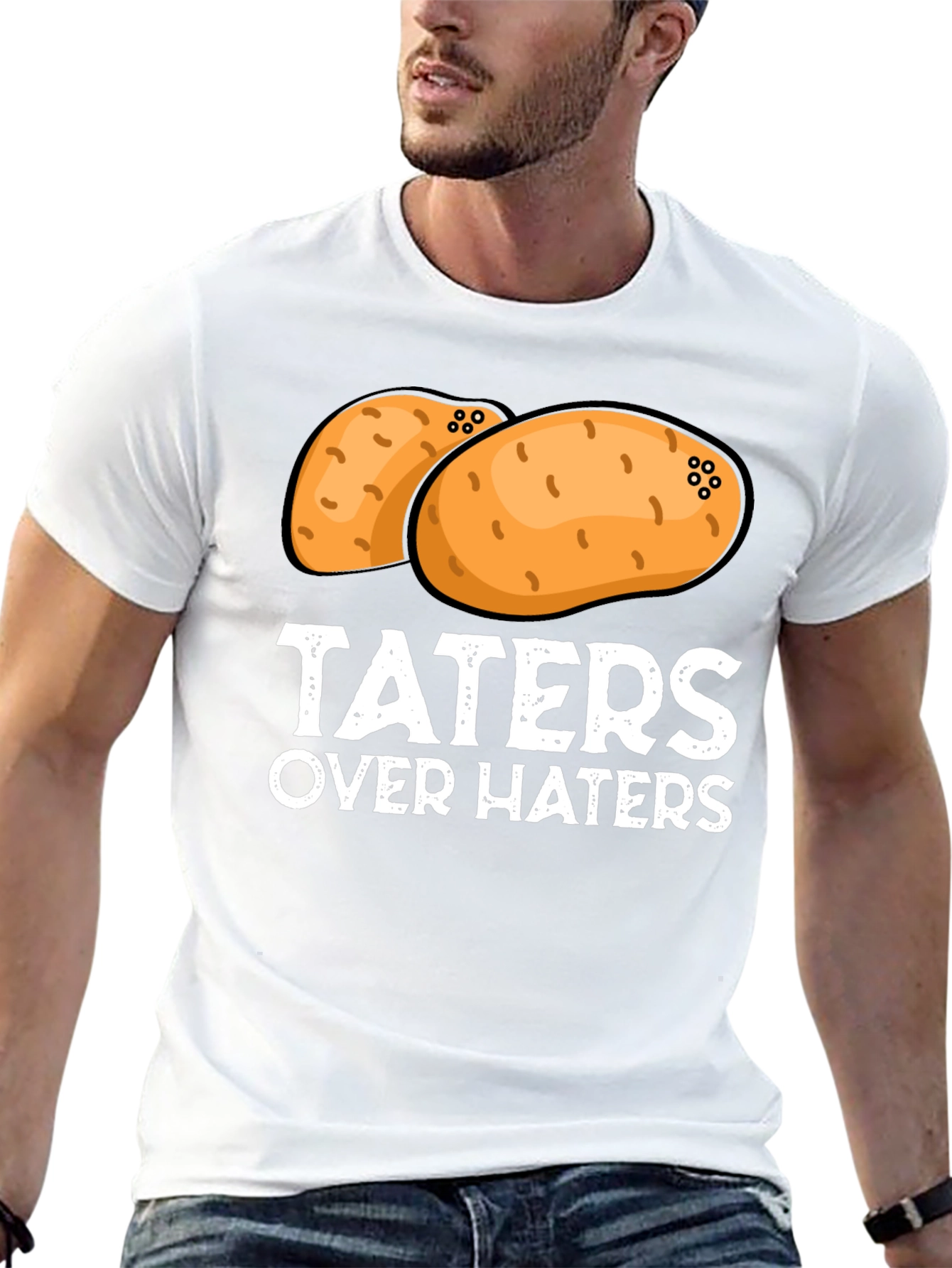 Taters Over Haters T-Shirt - Funny Potato Graphic Tee