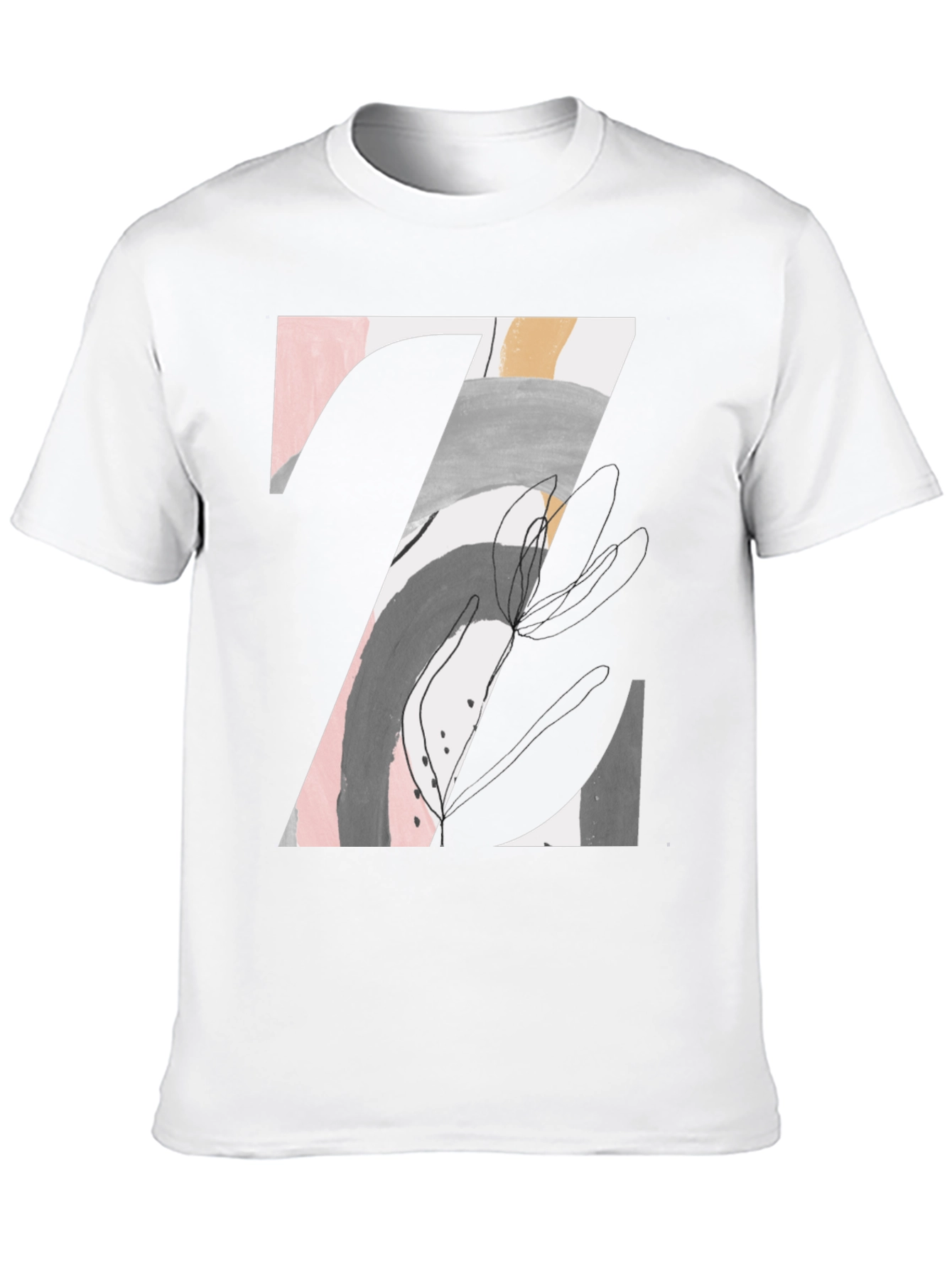Abstract Art Graphic Tee - Mens Black T-Shirt