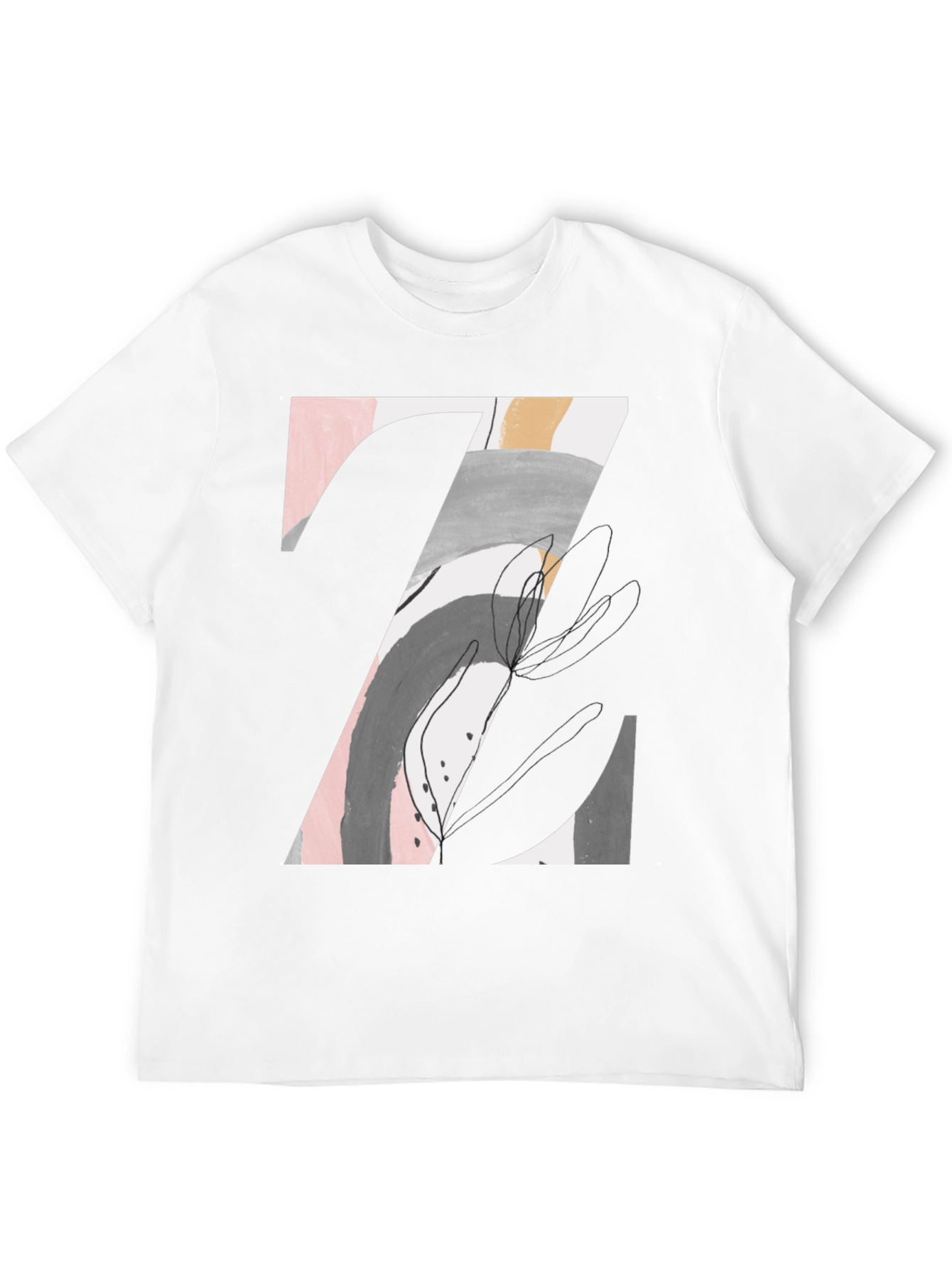 Abstract Art Graphic Tee - Mens Black T-Shirt