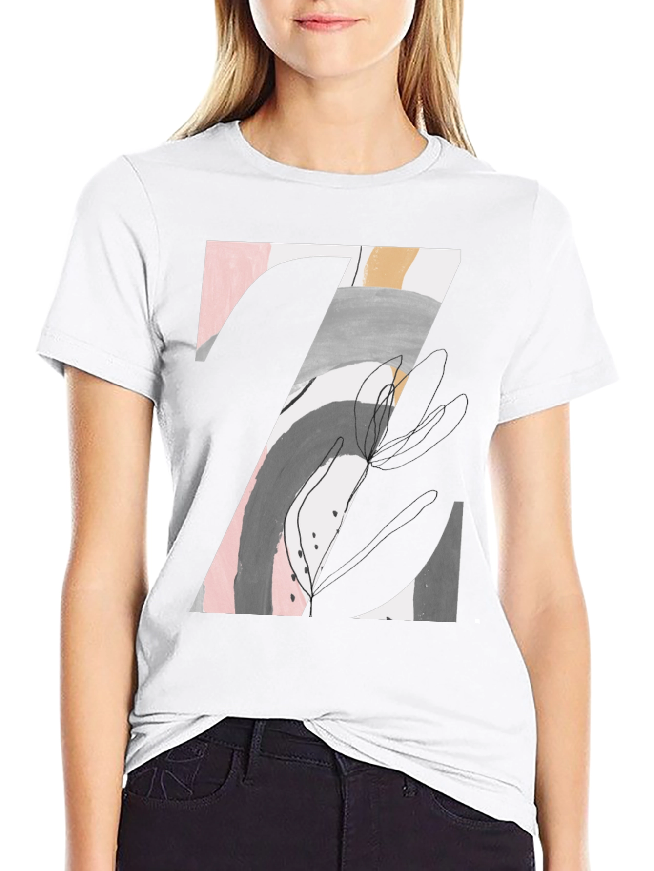 Abstract Art Graphic Tee - Mens Black T-Shirt