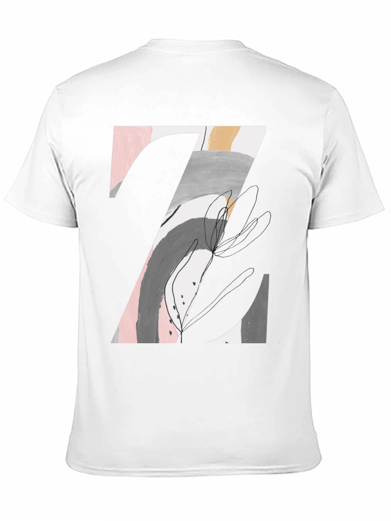 Abstract Art Graphic Tee - Mens Black T-Shirt
