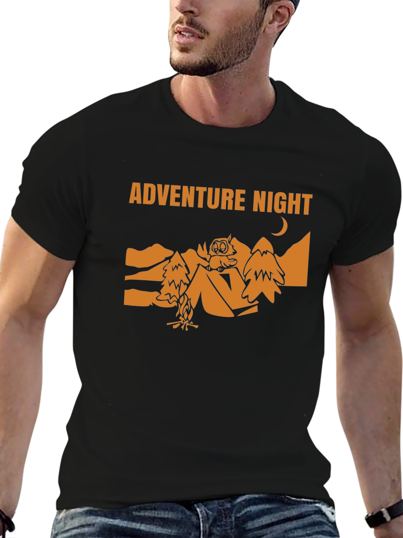 Adventure Night Owl T-Shirt - Camping Graphic Tee