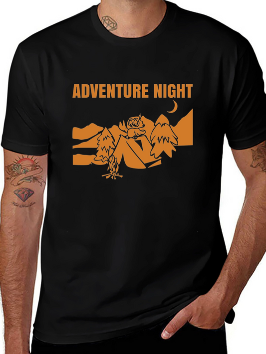 Adventure Night Owl T-Shirt - Camping Graphic Tee