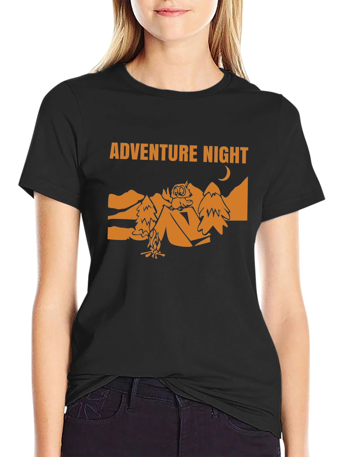Adventure Night Owl T-Shirt - Camping Graphic Tee