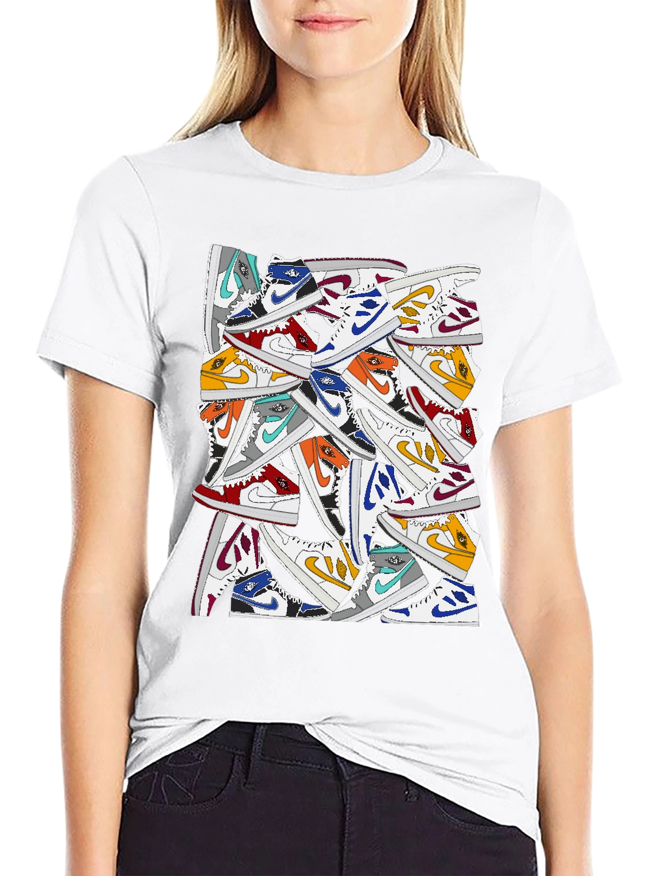 Sneakerhead Tee - Stacked Kicks Graphic T-Shirt