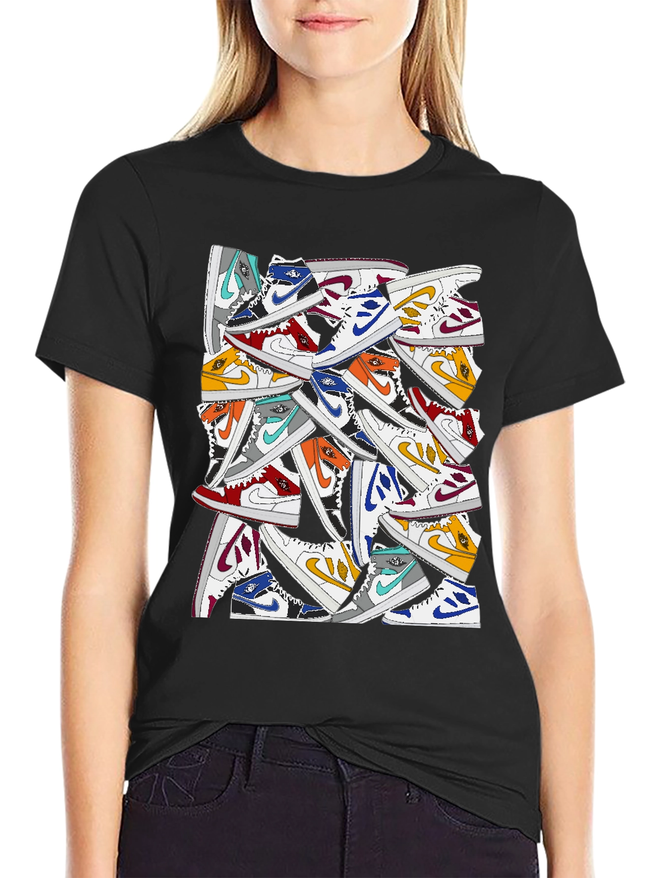 Sneakerhead Tee - Stacked Kicks Graphic T-Shirt