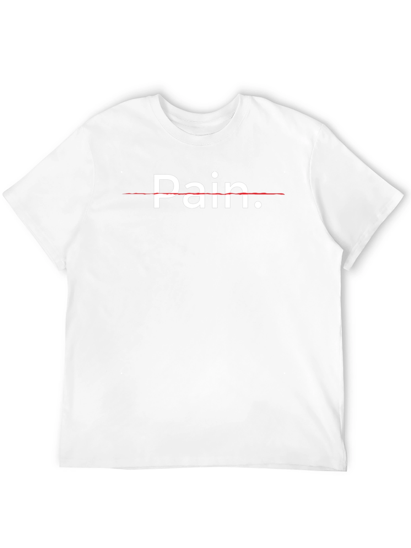 Pain T-Shirt - Black Crew Neck Graphic Tee
