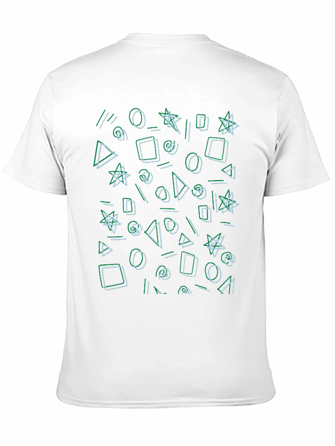 Abstract Shapes Black Tee - Modern Graphic Print